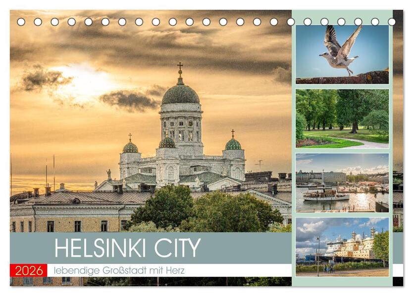 HELSINKI CITY (Tischkalender 2026 DIN A5 quer) CALVENDO Monatskalender