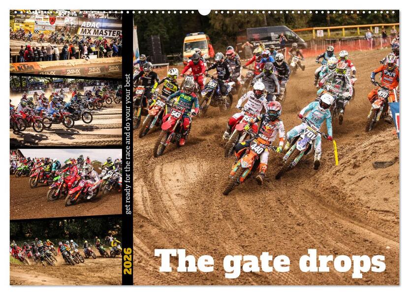 The gate drops - get ready for the race and do your your best (Wandkalender 2026 DIN A2 quer) CALVENDO Monatskalender