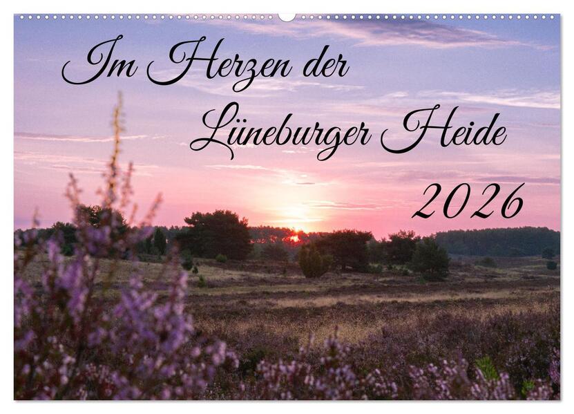 Im Herzen der Lüneburger Heide (Wandkalender 2026 DIN A2 quer) CALVENDO Monatskalender