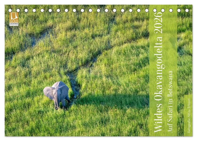 Wildes Okavangodelta (Tischkalender 2026 DIN A5 quer) CALVENDO Monatskalender
