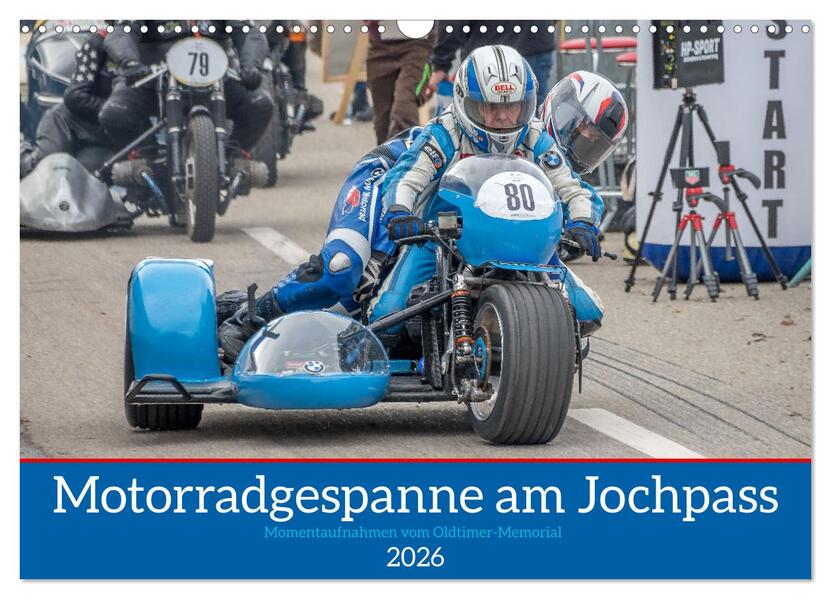 Motorradgespanne am Jochpass (Wandkalender 2026 DIN A3 quer) CALVENDO Monatskalender