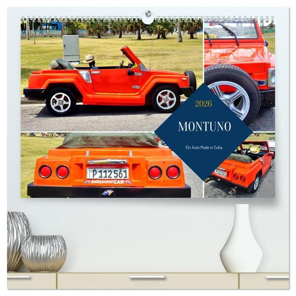 MONTUNO - Ein Auto Made in Cuba (hochwertiger Premium Wandkalender 2026 DIN A2 quer) Kunstdruck in Hochglanz