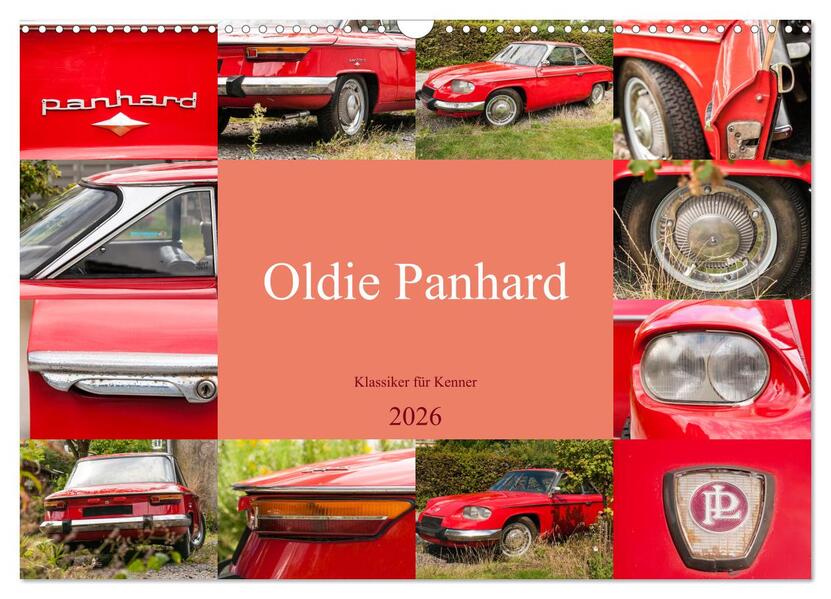 Oldie Panhard - Klassiker für Kenner (Wandkalender 2026 DIN A3 quer) CALVENDO Monatskalender