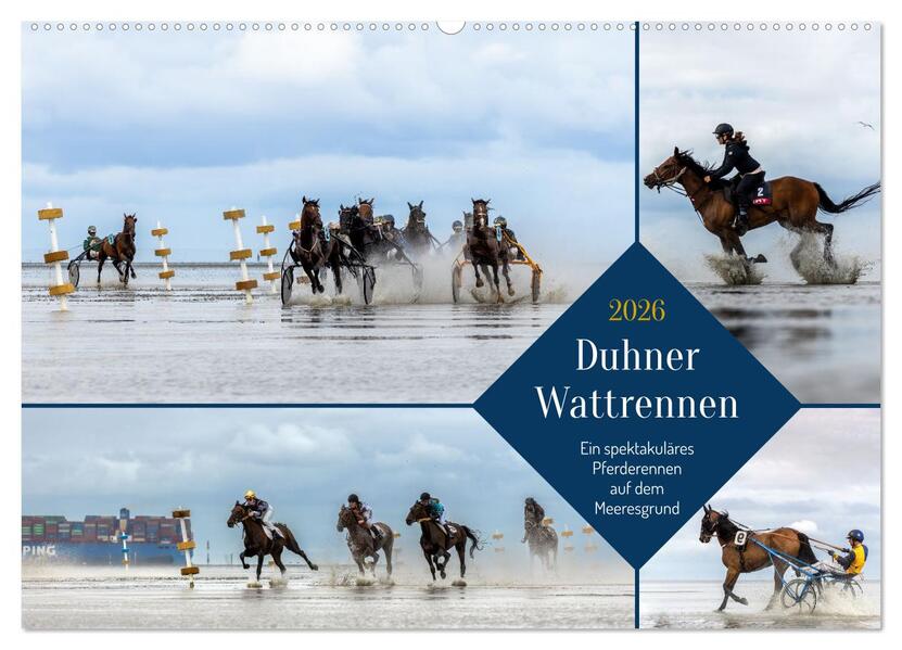Duhner Wattrennen (Wandkalender 2026 DIN A2 quer) CALVENDO Monatskalender