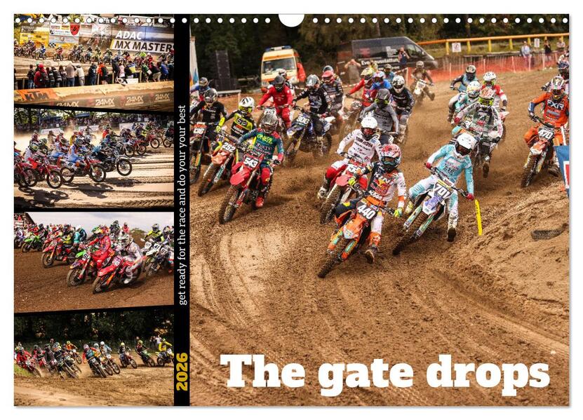 The gate drops - get ready for the race and do your your best (Wandkalender 2026 DIN A3 quer) CALVENDO Monatskalender