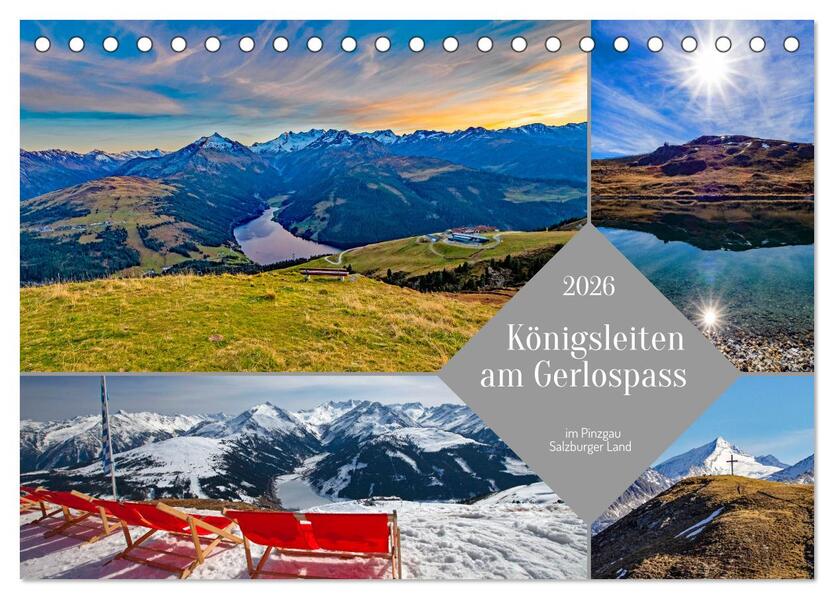 Königsleiten am Gerlospass (Tischkalender 2026 DIN A5 quer) CALVENDO Monatskalender