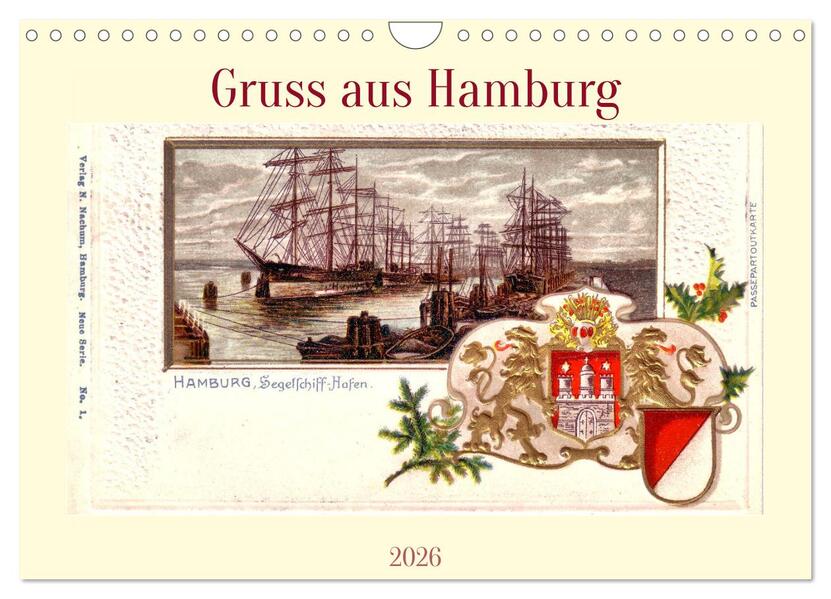 Gruss aus Hamburg (Wandkalender 2026 DIN A4 quer) CALVENDO Monatskalender