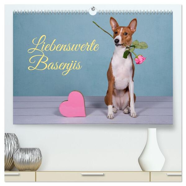 Liebenswerte Basenjis (hochwertiger Premium Wandkalender 2026 DIN A2 quer) Kunstdruck in Hochglanz