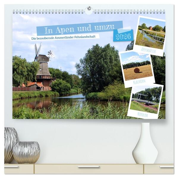 In Apen und umzu (hochwertiger Premium Wandkalender 2026 DIN A2 quer) Kunstdruck in Hochglanz
