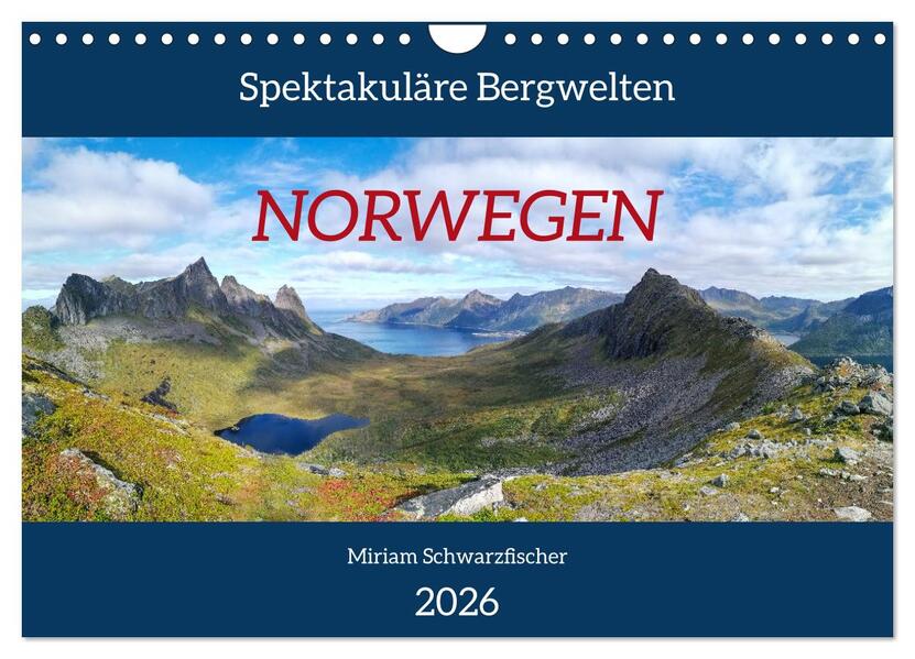 Spektakuläre Bergwelten Norwegen (Wandkalender 2026 DIN A4 quer) CALVENDO Monatskalender