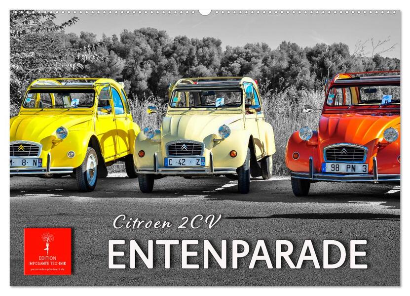 Citroën 2CV - Entenparade (Wandkalender 2026 DIN A2 quer) CALVENDO Monatskalender