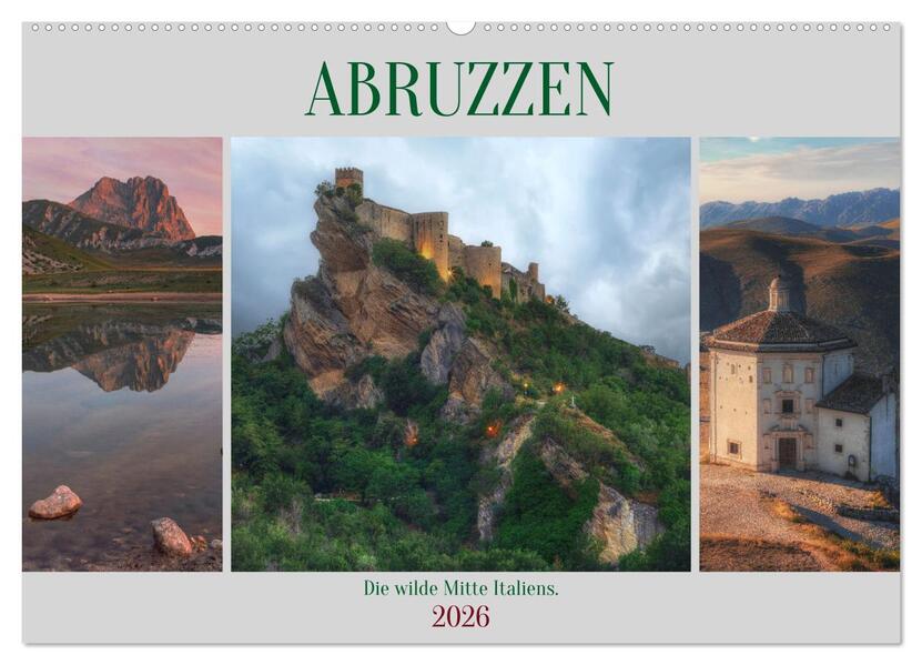 Abruzzen - Die wilde Mitte Italiens (Wandkalender 2026 DIN A2 quer) CALVENDO Monatskalender
