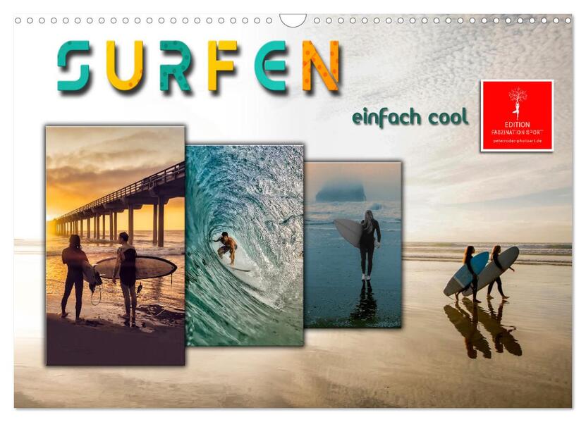 Surfen - einfach cool (Wandkalender 2026 DIN A3 quer) CALVENDO Monatskalender