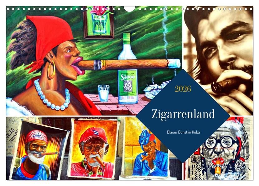 Zigarrenland - Blauer Dunst in Kuba (Wandkalender 2026 DIN A3 quer) CALVENDO Monatskalender