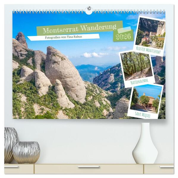 Montserrat Wanderung (hochwertiger Premium Wandkalender 2026 DIN A2 quer) Kunstdruck in Hochglanz