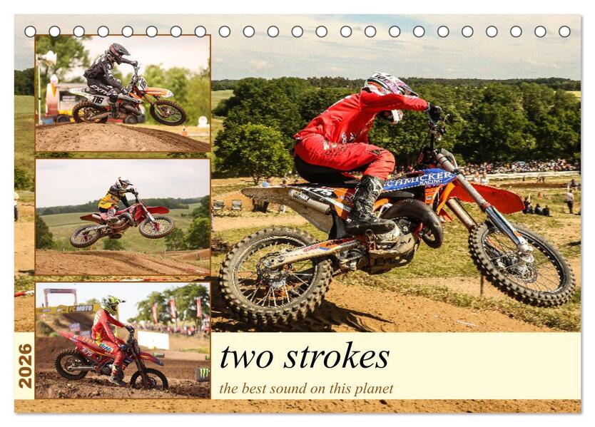 two strokes the best sound on this planet (Tischkalender 2026 DIN A5 quer) CALVENDO Monatskalender