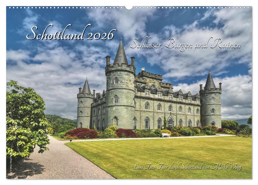 Schottland 2026 Schlösser Burgen und Ruinen (Wandkalender 2026 DIN A2 quer) CALVENDO Monatskalender