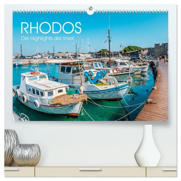 Rhodos - Die Highlights der Insel (hochwertiger Premium Wandkalender 2026 DIN A2 quer) Kunstdruck in Hochglanz