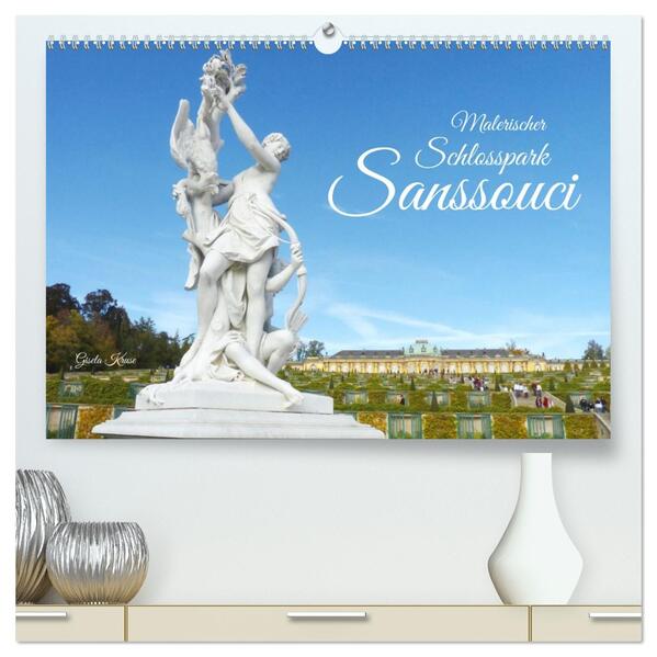 Malerischer Schlosspark Sanssouci (hochwertiger Premium Wandkalender 2026 DIN A2 quer) Kunstdruck in Hochglanz