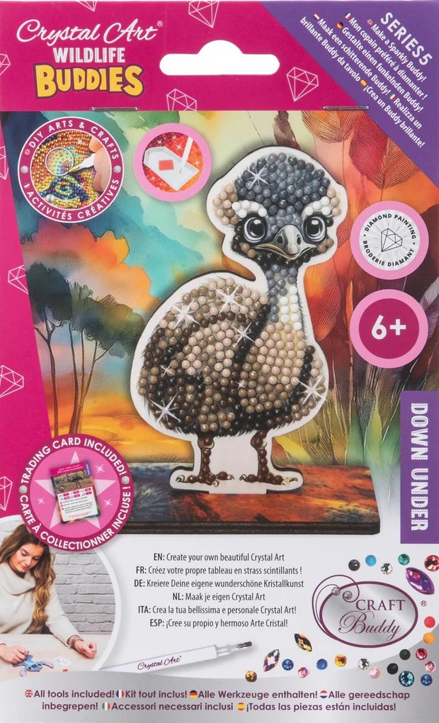 Craft Buddy CAFGR-31GEN055 - Crystal Art Wildlife Buddies Down Under Emu Serie 5 Diamond Painting