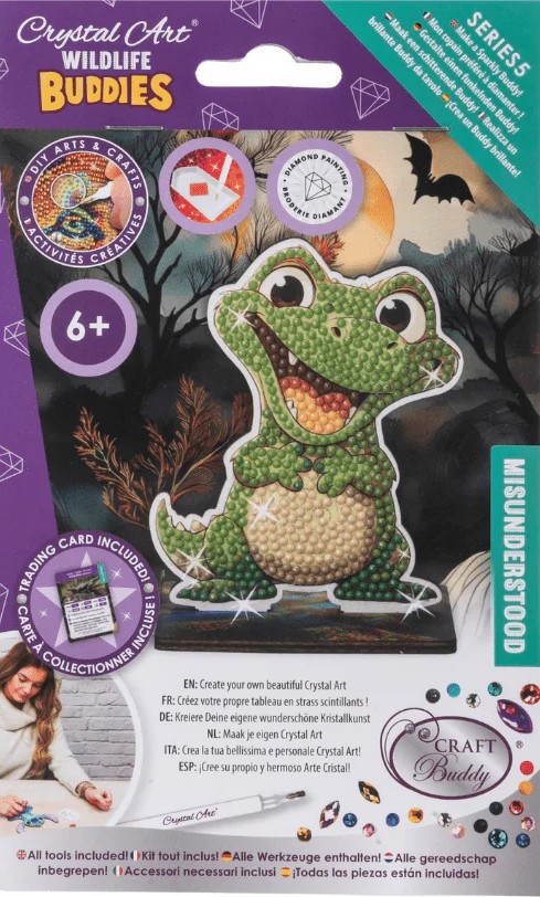 Craft Buddy CAFGR-31GEN050 - Crystal Art Wildlife Buddies Misunderstood Aligator Krokodil Serie 5 Diamond Painting