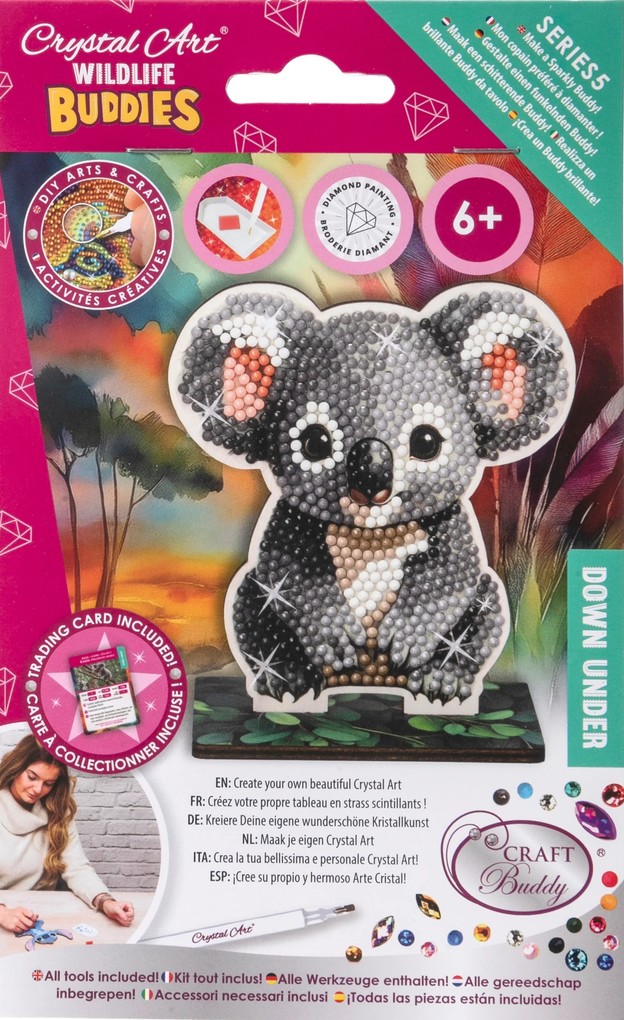 Craft Buddy CAFGR-31GEN057 - Crystal Art Wildlife Buddies Down Under Koala Serie 5 Diamond Painting