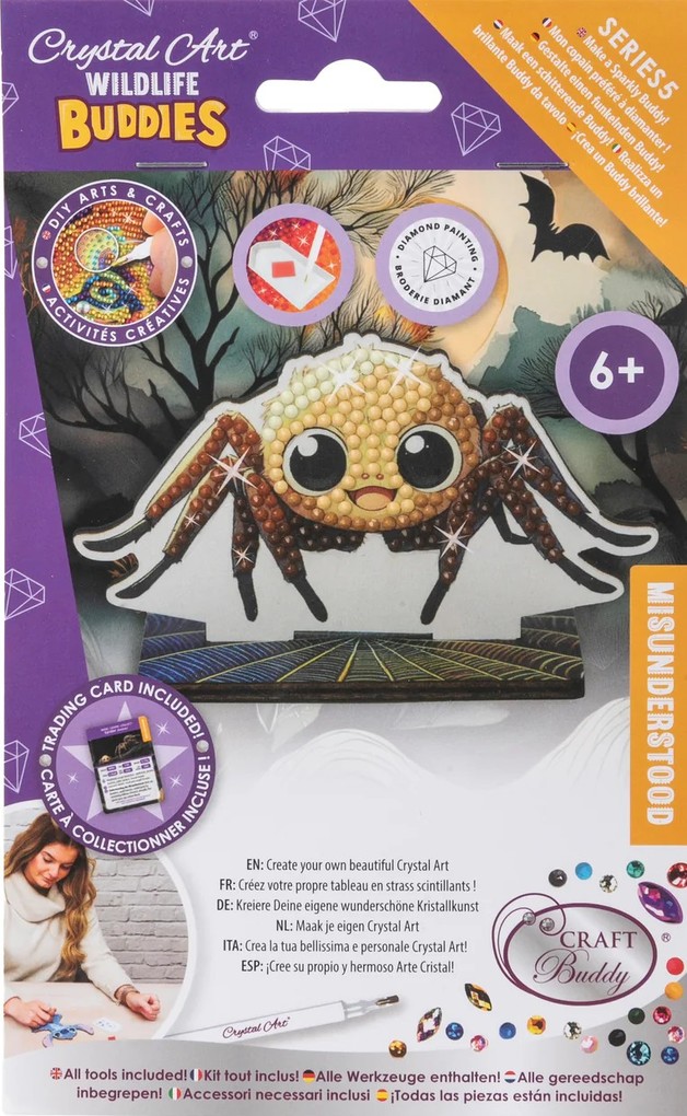 Craft Buddy CAFGR-31GEN054 - Crystal Art Wildlife Buddies Misunderstood Spider Spinne Serie 5 Diamond Painting