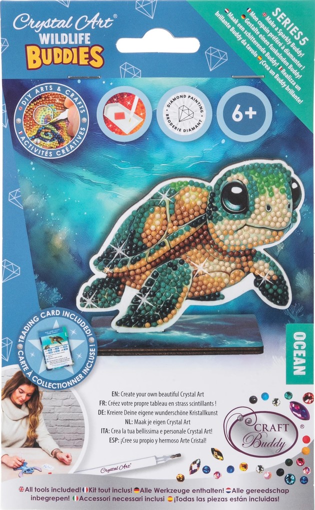 Craft Buddy CAFGR-31GEN049 - Crystal Art Wildlife Buddies Ocean Turtle Schildkröte Serie 5 Diamond Painting
