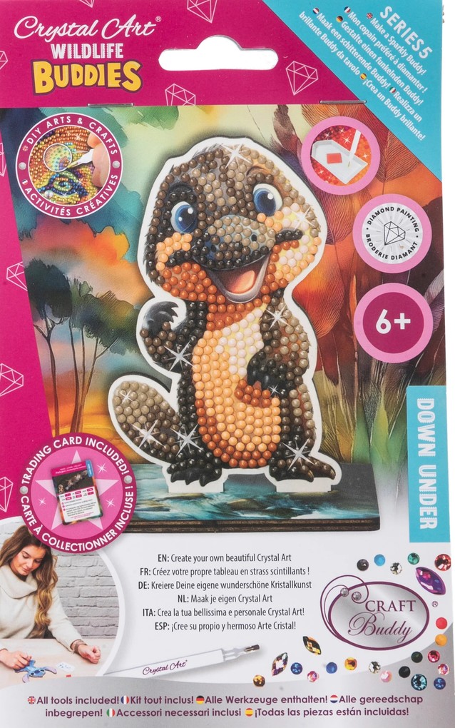 Craft Buddy CAFGR-31GEN058 - Crystal Art Wildlife Buddies Down Under Platypus Schnabeltier Serie 5 Diamond Painting