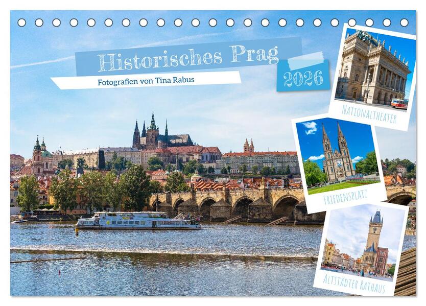 Historisches Prag (Tischkalender 2026 DIN A5 quer) CALVENDO Monatskalender
