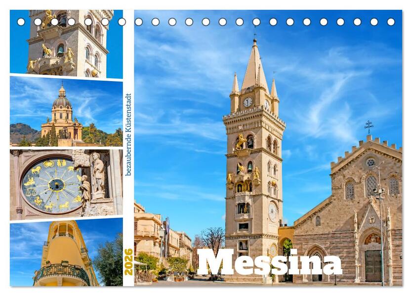 Messina - bezaubernde Küstenstadt (Tischkalender 2026 DIN A5 quer) CALVENDO Monatskalender