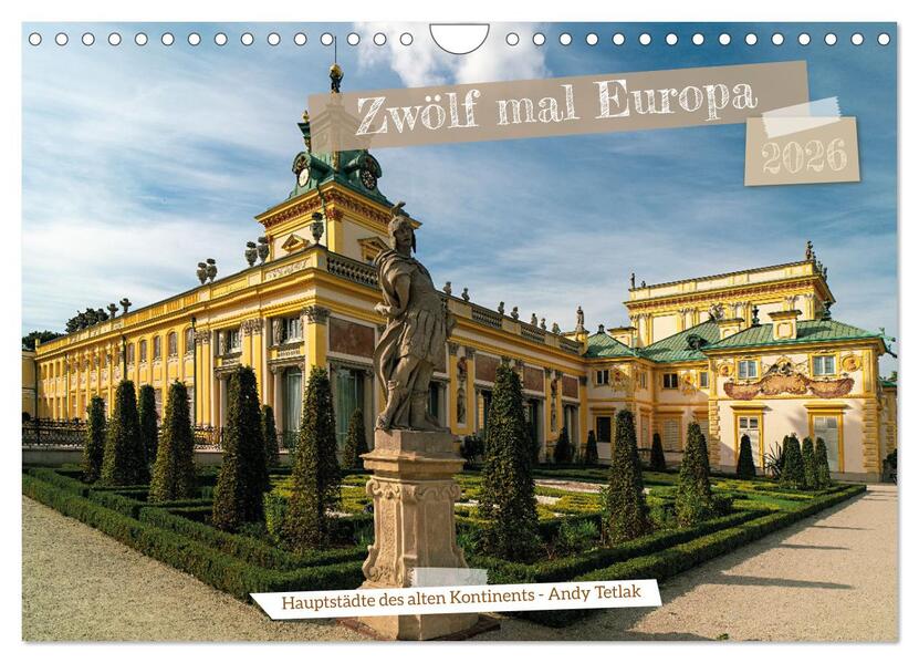 Zwölf mal Europa (Wandkalender 2026 DIN A4 quer) CALVENDO Monatskalender