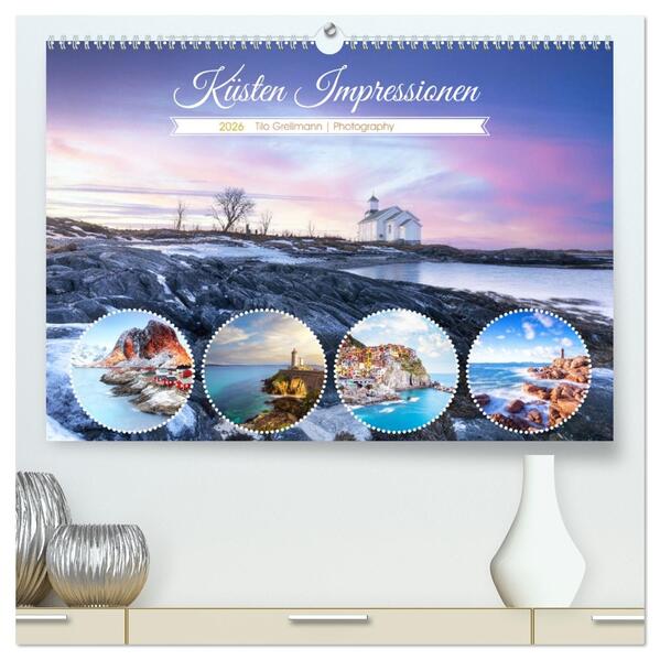 Küsten Impressionen (hochwertiger Premium Wandkalender 2026 DIN A2 quer) Kunstdruck in Hochglanz