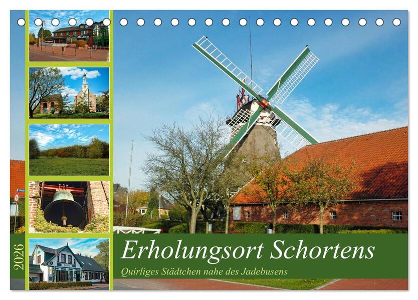 Erholungsort Schortens (Tischkalender 2026 DIN A5 quer) CALVENDO Monatskalender
