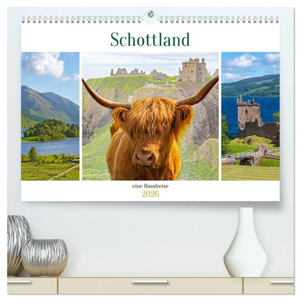 Schottland - eine Rundreise (hochwertiger Premium Wandkalender 2026 DIN A2 quer) Kunstdruck in Hochglanz
