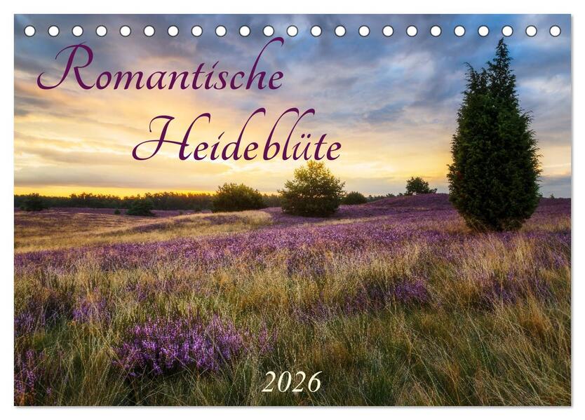 Romantische Heideblüte (Tischkalender 2026 DIN A5 quer) CALVENDO Monatskalender