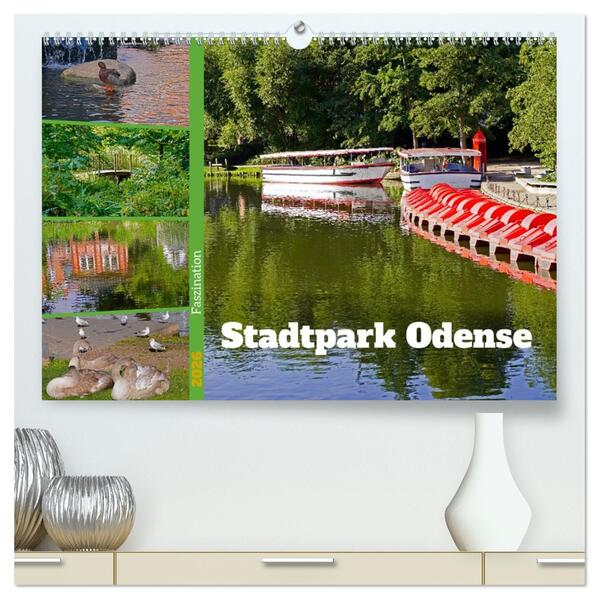 Faszination Stadtpark Odense (hochwertiger Premium Wandkalender 2026 DIN A2 quer) Kunstdruck in Hochglanz