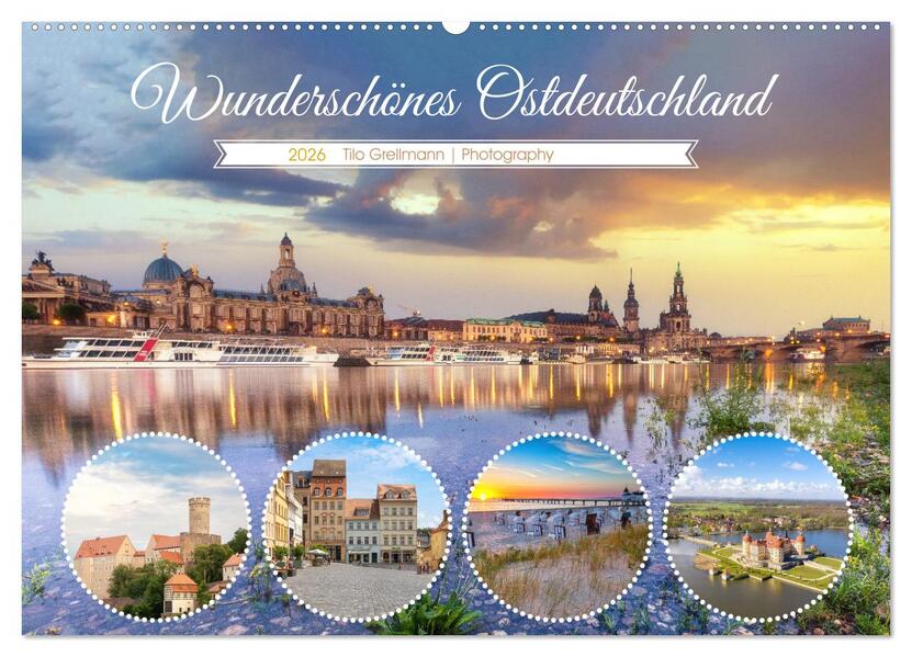 Wunderschönes Ostdeutschland (Wandkalender 2026 DIN A2 quer) CALVENDO Monatskalender