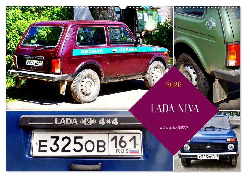 LADA NIVA - 4x4 aus der UdSSR (Wandkalender 2026 DIN A2 quer) CALVENDO Monatskalender