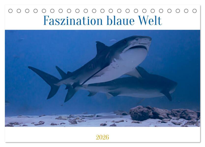 Faszination blaue Welt (Tischkalender 2026 DIN A5 quer) CALVENDO Monatskalender