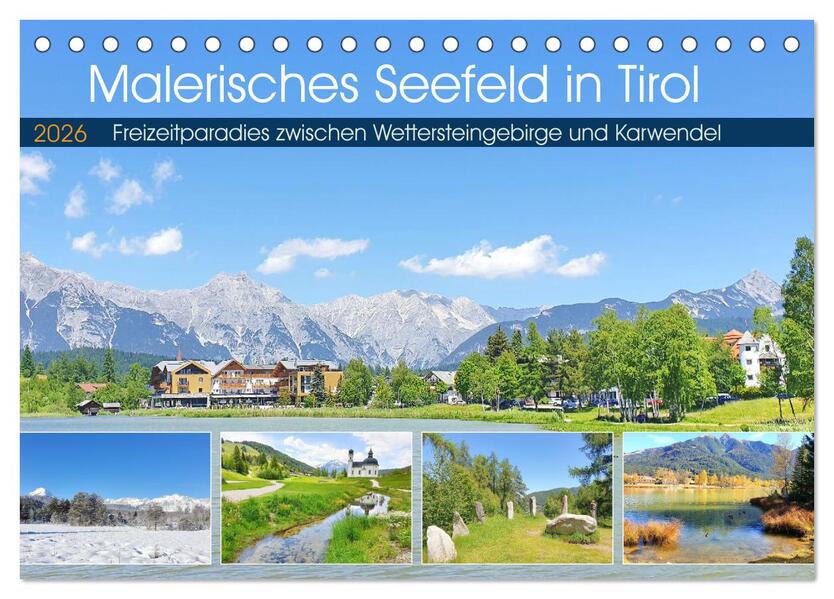 Malerisches Seefeld in Tirol (Tischkalender 2026 DIN A5 quer) CALVENDO Monatskalender