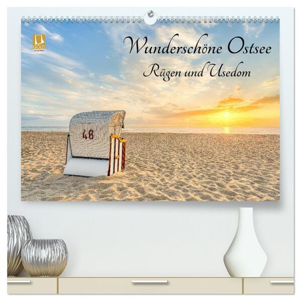 Wunderschöne Ostsee Rügen und Usedom (hochwertiger Premium Wandkalender 2026 DIN A2 quer) Kunstdruck in Hochglanz