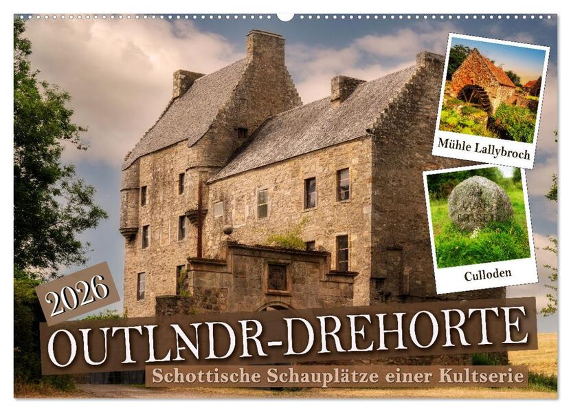 Outlndr-Drehorte (Wandkalender 2026 DIN A2 quer) CALVENDO Monatskalender