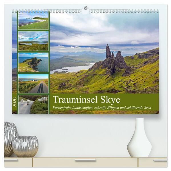 Trauminsel Skye (hochwertiger Premium Wandkalender 2026 DIN A2 quer) Kunstdruck in Hochglanz