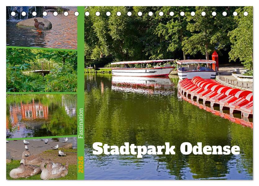 Faszination Stadtpark Odense (Tischkalender 2026 DIN A5 quer) CALVENDO Monatskalender