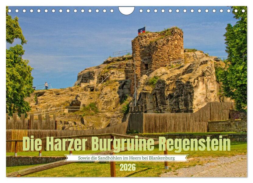 Die Harzer Burgruine Regenstein - Sowie die Sandhöhlen im Heers bei Blankenburg (Wandkalender 2026 DIN A4 quer) CALVENDO Monatskalender