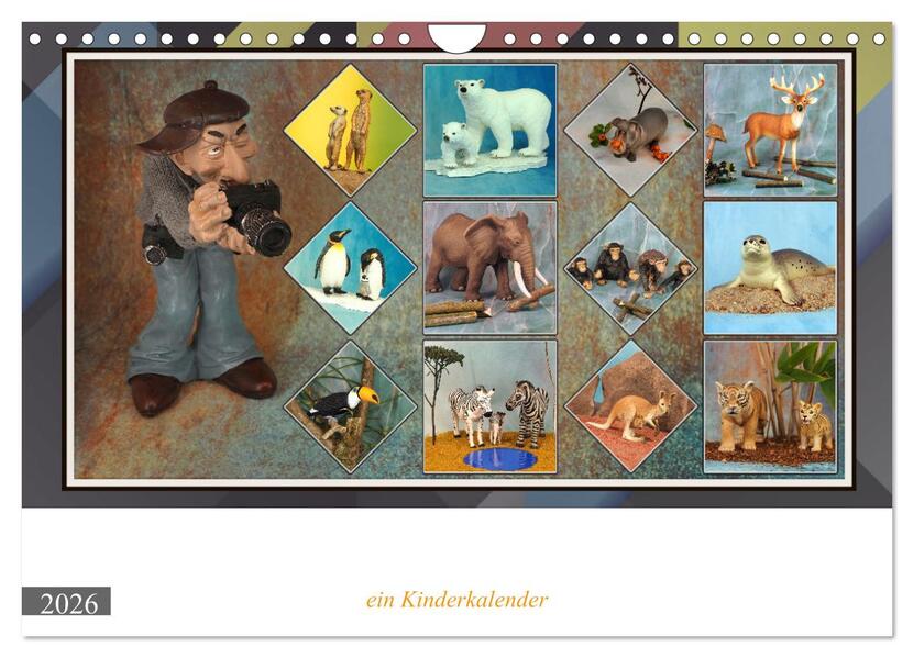 Fotograf auf Pirsch - ein Kinderkalender (Wandkalender 2026 DIN A4 quer) CALVENDO Monatskalender