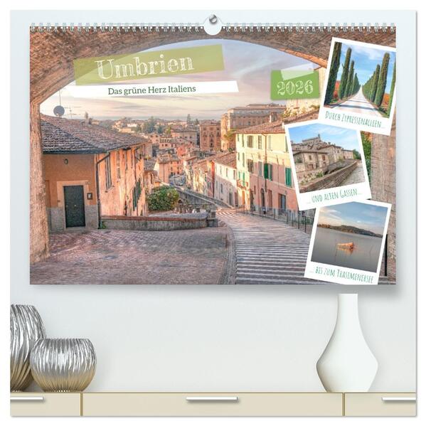 Umbrien - Das grüne Herz Italiens (hochwertiger Premium Wandkalender 2026 DIN A2 quer) Kunstdruck in Hochglanz