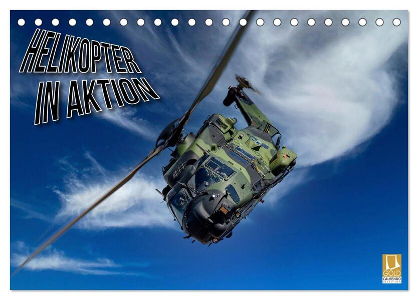 Helikopter in Aktion (Tischkalender 2026 DIN A5 quer) CALVENDO Monatskalender