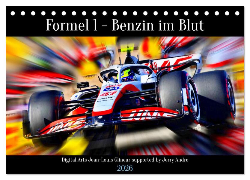 Formel 1 - Benzin im Blut (Tischkalender 2026 DIN A5 quer) CALVENDO Monatskalender